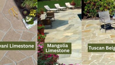 Limestone crazy paving